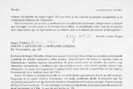 Origen y ascenso de la burguesía chilena  [artículo] Cristián Gazmuri Riveros.
