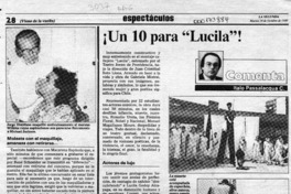Un 10 para "Lucila"!  [artículo] Italo Passalacqua C.