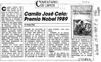 Camilo José Cela, Premio Nobel 1989  [artículo] Nadya Rojo.