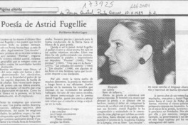 Poesía de Astrid Fugellie  [artículo] Marino Muñoz Lagos.