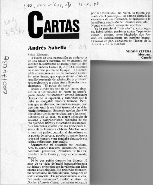Andrés Sabella  [artículo] Nilson Zepeda.