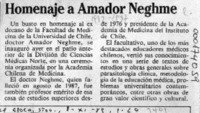 Homenaje a Amador Neghme  [artículo].