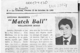 "Match Ball"  [artículo] Wellington Rojas.