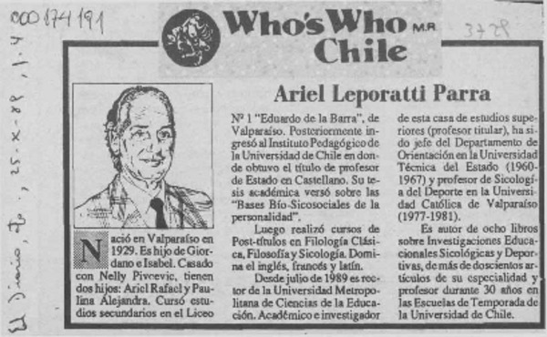 Ariel Leporatti Parra  [artículo].