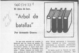 "Arbol de batallas"  [artículo] Armando Guerra.