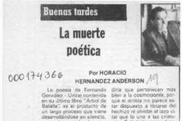 La muerte poética  [artículo] Horacio Hernández Anderson.