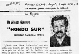 "Hondo sur"  [artículo] Reinaldo Sandoval Durán.