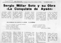 Sergio Millar Soto y su obra "La conquista de Aysén"  [artículo].