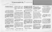 "Conversando de -- "  [artículo] Julia Núñez Vásquez.