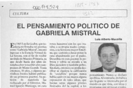El pensamiento político de Gabriela Mistral  [artículo] Luis Alberto Mansilla.