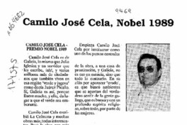 Camilo José Cela, Nobel 1989  [artículo] Enrique Iglesias Pereira.