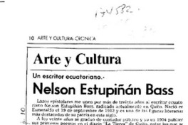 Nelson Estupiñán Bass  [artículo] Pedro Mardones Barrientos.
