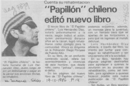 "Papillón" chileno editó nuevo libro