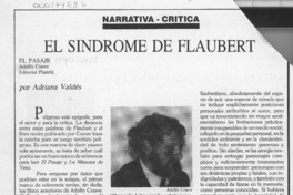 El síndrome de Flaubert  [artículo] Adriana Valdés.