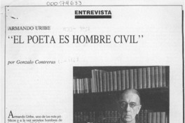 "El poeta es hombre civil"