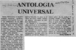 Antología universal  [artículo] Matías Rafide.