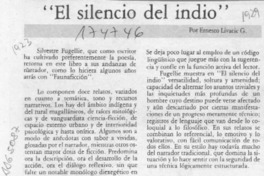 "El silencio del indio"  [artículo] Ernesto Livacic G.