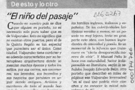 "El niño del pasaje"  [artículo] Tito Castillo.