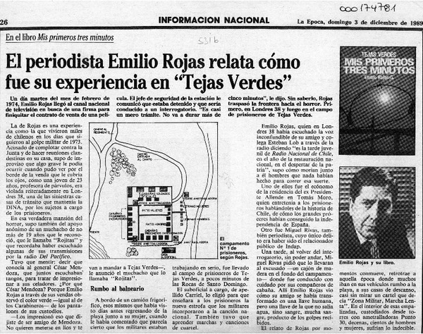 El Periodista Emilio Rojas relata cómo fue su experiencia en "Tejas Verdes"  [artículo].