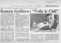 Ramón Griffero, "Voila le Chili"  [artículo].