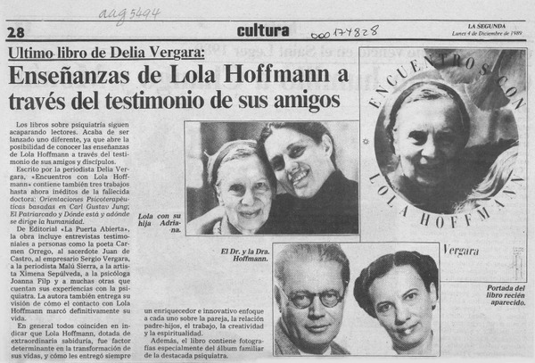 Enseñanza de Lola Hoffmann a través del testimonio de sus amigos