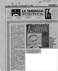 La Taquilla política  [artículo].