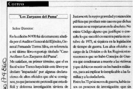 "Los Zarpazos del Puma"  [artículo] Patricia Verdugo.