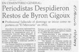 Periodistas despidieron restos de Byron Gigoux  [artículo].