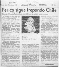 Perico sigue trepando Chile  [artículo] Rodolfo Gambetti.