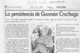 La persistencia de Guzmán Cruchaga  [artículo] Rodolfo Gambetti.