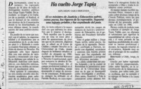 Ha vuelto Jorge Tapia  [artículo] Eduardo Jara Miranda.