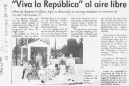 "Viva la República" al aire libre  [artículo].