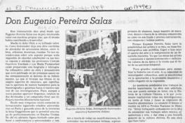 Don Eugenio Pereira Salas  [artículo] Regina Claro Tocornal.