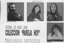 Editorial Los Andes lanza colección "Pareja hoy"  [artículo].