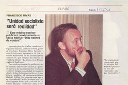 "Unidad socialista será realidad"  [artículo] Gerardo Sáinz O.