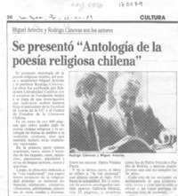 Se presentó "Antología de la poesía religiosa chilena"