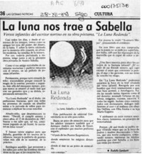 La luna nos trae a Sabella  [artículo] Rodolfo Gambetti.