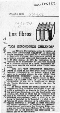 "Los Girondinos chilenos"  [artículo].