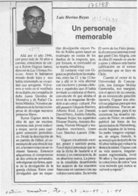 Un personaje memorable  [artículo] Luis Merino Reyes.