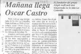 Mañana llega Oscar Castro