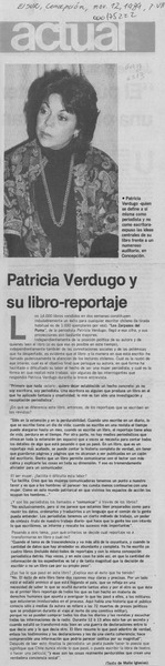 Patricia Verdugo y su libro-reportaje