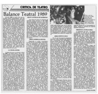 Balance teatral 1989