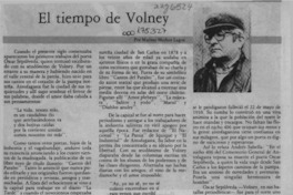 El tiempo de Volney  [artículo] Marino Muñoz Lagos.