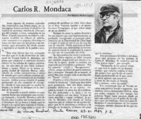 Carlos R. Mondaca  [artículo] Marino Muñoz Lagos.