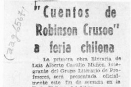 "Cuentos de Robinson Crusoe" a feria chilena  [artículo].