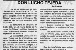 Don Lucho Tejeda  [artículo] Archivero.