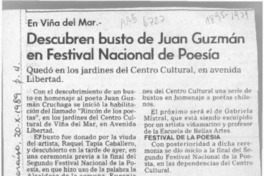 Descubren busto de Juan Guzmán Cruchaga en Festival Nacional de Poesía  [artículo].