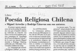 Poesía religiosa chilena  [artículo].