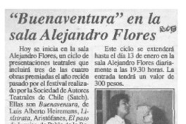 "Buenaventura" en la sala Alejandro Flores  [artículo].