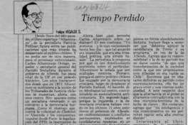Tiempo perdido  [artículo] Felipe Vigaux S.